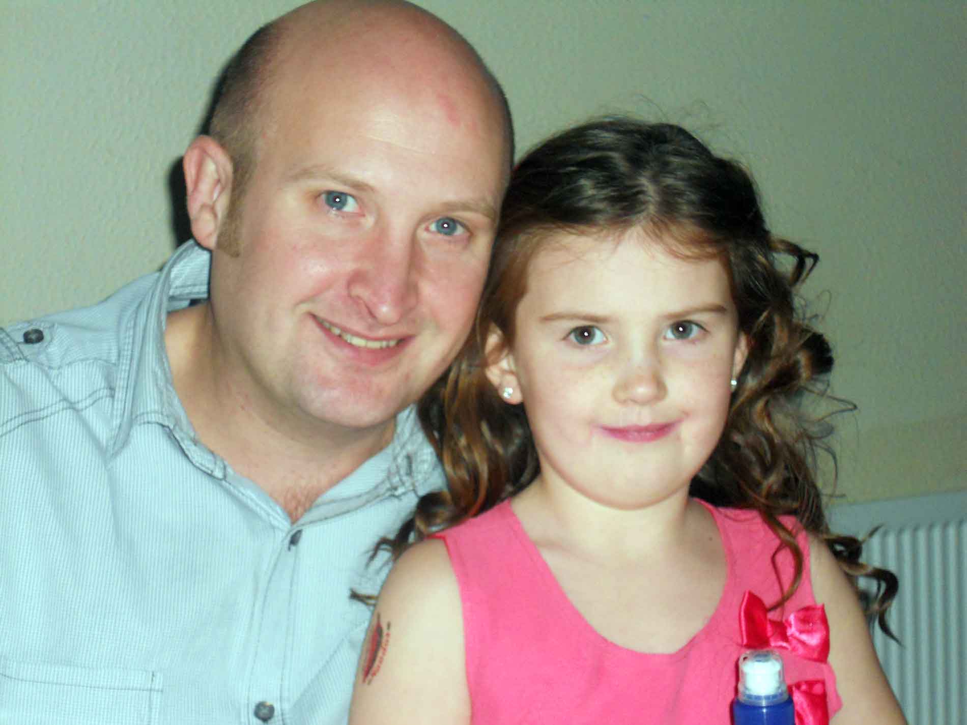 Father and Child Recipients Of A Gloucestershire Society Grant